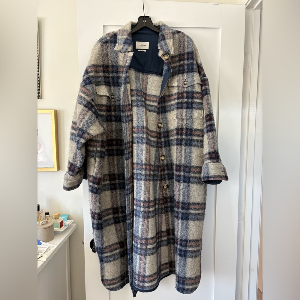 Isabel Marant Etoile oversized wool full length shacket